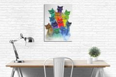 Wallity Obraz HAPPY CATS 30x40 cm viacfarebný