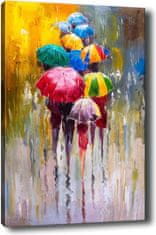 Wallity Obraz na plátne Raining rainbow 50x70 cm