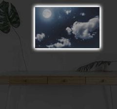 Wallity Obraz s LED osvetlením SVIT MESIACA 45 x 70 cm