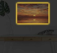 Wallity Obraz s LED osvetlením ZAPADAJÚCE SLNKO 39 45 x 70 cm