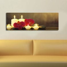 Hanah Home Obraz s LED svetlom Sviečky 90x30 cm