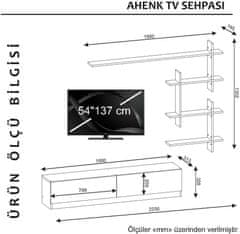 Hanah Home Obývacia stena Ahenk 160 cm biela