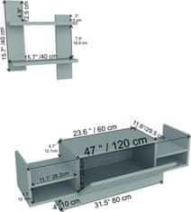 Kalune Design Obývacia stena BAHAR 120 cm biela