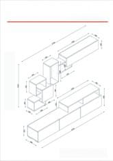 Hanah Home Obývacia stena Elit 210 cm biela