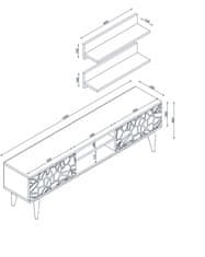 Kalune Design Obývacia stena ROYAL 150 cm orech