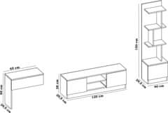 Kalune Design Obývacia stena TEAM 120 cm biela