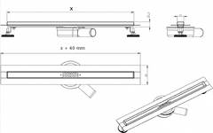 Mexen Odvodňovací žľab Flat 360 SLIM + sifón 120 cm