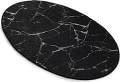 Conceptum Hypnose Oválny koberec Black Marble 60x90 cm čierny