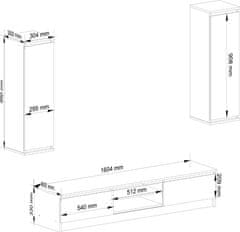 Akord Obývacia stena CLP dub sonoma