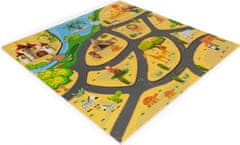 EcoToys Penová podložka Puzzle safari 93x93 cm farebná