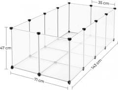 Songmics Plastová ohrádka pre malé zvieratá Spaci číra