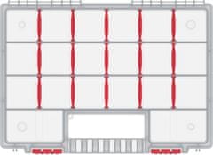 Prosperplast Organizér ZERGOT 34,4 x 24,9 x 5 cm červený