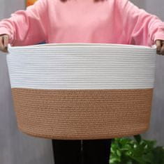 Tutumi Prírodný košík BOHO 55 cm bielo - hnedý