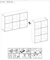 Topeshop Regál MALAX 110 cm biely