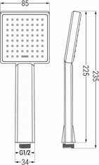 Mexen Ručná sprcha R-45 chróm