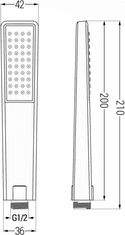 Mexen Ručná sprcha R-72 chróm