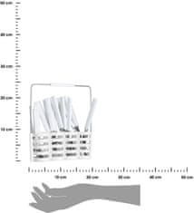 Dekorstyle Sada 24 príborov so stojanom biela