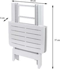 Dekorstyle Skladací balkónový stôl PROGARDEN 50 cm sivý