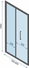 REA Sprchovací kút Rapid Fold, velikost 80x100