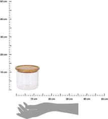 Dekorstyle Sklenená nádoba s bambusovým viečkom 950 ml