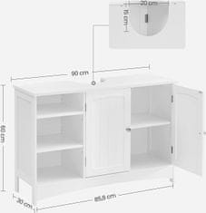 Songmics Skrinka pod umývadlo Mollie biela