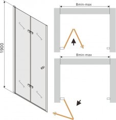 Mexen Sprchové dvere Lima 70 cm Grey