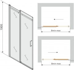 Mexen Sprchové dvere OMEGA 100 cm