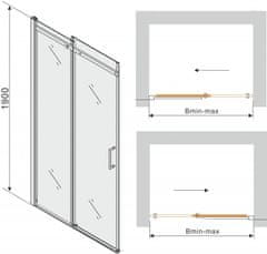 Mexen Sprchové dvere OMEGA 120 cm