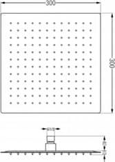 Mexen Sprchový set podomietkový CUBE DR02 30 cm chróm