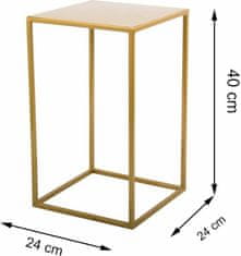 Dekorstyle Stojan na kvety Glenn 40 cm zlatý