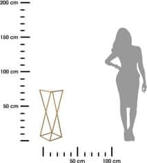Dekorstyle Stojan na kvety Mik 70 cm zlatý