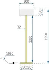 Tutumi Stojacia lampa APP966-3F zlatá
