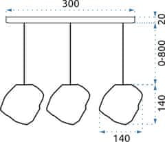 Tutumi Stropné svietidlo APP320 - imitácia ľadu
