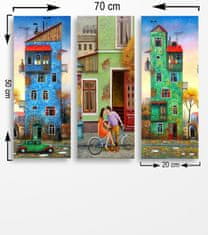 Wallity Súprava obrazov COLORFUL CITY 70 x 50 cm 3 kusy