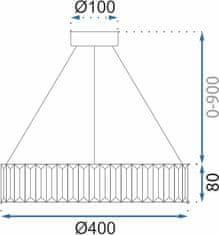 Tutumi Stropné svietidlo LED APP982-CP strieborné