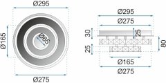 Tutumi Stropné svietidlo Plafón LED APP412-C strieborné