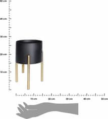 Dekorstyle Súprava kvetináčov SOFIA čierna