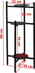 TZB Stojan na kvety Tretorri čierny