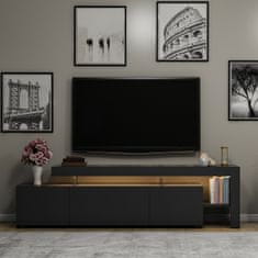 Hanah Home TV stolík Beliz s LED osvetlením antracit