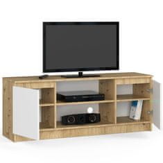 Akord TV stolík Beron 140 cm dub artisan/biela