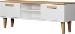 Kocot kids TV stolík DENVER 120 cm biely/dub hickory