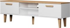 Kocot kids TV stolík DENVER 160 cm biely/dub hickory