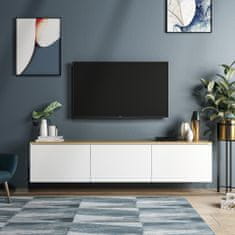 Hanah Home TV stolík Neon 160 cm dub/biela