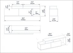 Hanah Home TV stolík Nexera 149,8 cm orech/čierna