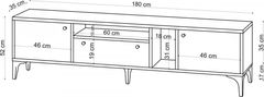 Hanah Home TV stolík Penny 180 cm dub