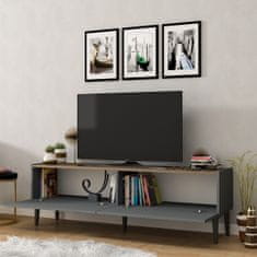 Hanah Home TV stolík Remíza antracit/orech