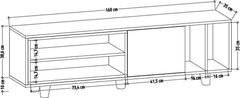 Hanah Home TV stolík Rosmar 160 cm dub/biely