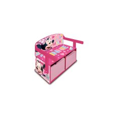 Arditex Detský drevený nábytok 3v1 MINNIE MOUSE (Lavička, Box na hračky, Stolík), WD13980