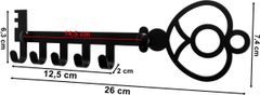 TZB Vešiak KLAVIS 26 cm čierny