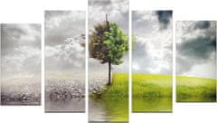 Hanah Home Viacdielny obraz A Tree By The Water110x60 cm